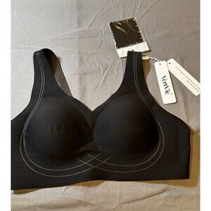 NWT! Vertvie Mesh Detail Soft Skin Bralette Top Size Medium - Black